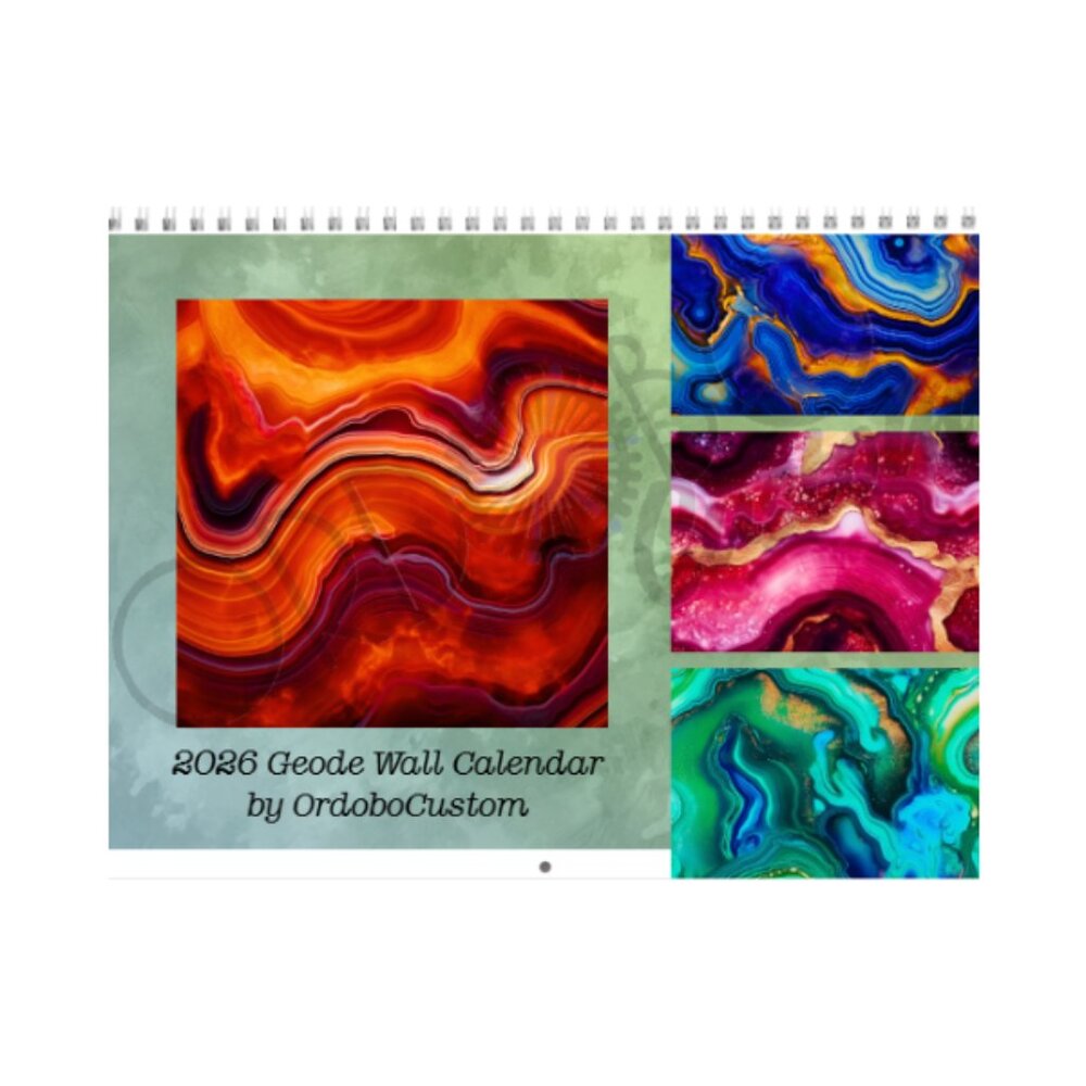 2026 Custom Geode Wall Calendar
